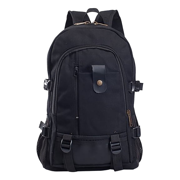 SouMaox Canvas Backpack Men Casual Laptop Rucksack Durable Travel Daypack Large Capacity Outdoor Bag Versatile Lightweight Commuter Pack