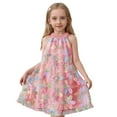 thumbnail image 3 of Toddler Girls Dresses Sleeveless Floral Mesh Dress With 3D Flowers Childrens Girl Summer Trendy Loose Comfortable Go Out And Play Dresses，4 -5 Years, 3 of 9
