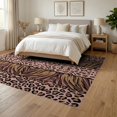 thumbnail image 3 of ODIKA Pink Exotic Leopard Wildlife Motif Decorative Cheetah Print Zebra for Queen Size Bedroom, Under Bed, Master , Foldable Easy Care, 3 of 7