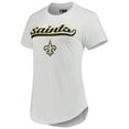 thumbnail image 2 of Women's Concepts Sport White/Charcoal New Orleans Saints Sonata Top & Leggings Sleep Set, 2 of 6