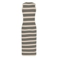 thumbnail image 5 of Quinlirra Womens Summer dresses 2024 Women's Casual Classic Knitted Shirt Striped Long Dress Fashionable Dress, 5 of 5