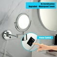 thumbnail image 5 of 8 Inch LED Wall Mount Two-Sided Magnifying Makeup Vanity Mirror ,360 Degree Rotation Waterproof Button Shaving Mirror, 5 of 8