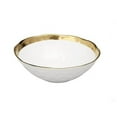thumbnail image 1 of Classic Touch WPB539 Porcelain Bowl with Gold Rim, White, 1 of 3