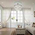 thumbnail image 3 of Sheer White Curtains, Pinch Pleat Sheer Drapes, Light Filtering, Tassel Sheer Curtains for Living Room Bedroom(45W x 108L,Gray White), 3 of 15