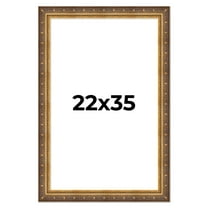 22x35 Frame Vintage Gold Solid Wood Picture Frame | 2.5 Inch Moulding Width | Ornate Bronze Museo