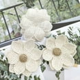 thumbnail image 1 of Lefu Vintage Hessian Burlap Lace Flowers Bridal Wedding Decoration Rustic Craft White 10Pcs, 1 of 6