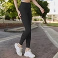 thumbnail image 4 of Women's High Waist Full-Length Workout Leggings - X Large, Black, 4 of 5