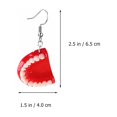 thumbnail image 4 of Weiweiguan 1 Pair Funny Denture Earrings Tooth Shaped Drop Earrings Cartoon 3D Tooth Model, 4 of 6
