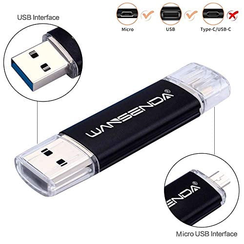 128GB OTG Lecteur Flash USB Wansenda 2 en 1 Micro Port & Clé USB 3.0 Lecteur de Stylo Haute Vitesse Clé USB pour Android