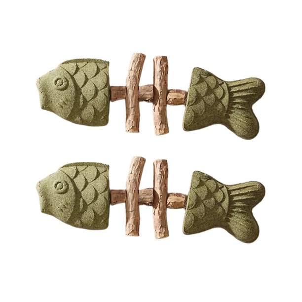 Juguete masticable natural para gatos con forma de espina de pescado, hierba gatera Silvervine, palo masticable, cuidado dental, palo de limpieza para gatos, juego interactivo, salud bucal
