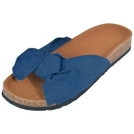 

Summer Women Flat Bow-Knot Sandals Comfy Indoor Outdoor Beach Slippers Shoes 38