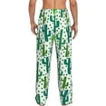 thumbnail image 3 of Picia Cactus 1 Mens Soft Woven Cotton Elastic Waistband Sleep Pajama Pant Lounge Sleep Pant With Pockets And Drawstring-Small, 3 of 9