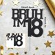 thumbnail image 2 of Cake Topper Penitue Brush I'm 18 Black Glitter Fiesta de cumpleaños, 2 of 7