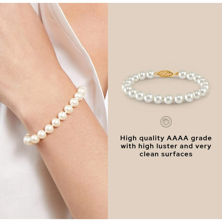 Grade A White Cultured Freshwater Pearl Bracelet 14k Gold-filled Grade A White Cultured Freshwater Pearl Bracelet 14k Gold-filled