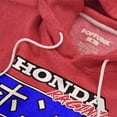 thumbnail image 2 of Honda Kanji Racing Unisex Adult Slim Fit Pull-Over Heather Hoodie, Red, Small, 2 of 5