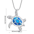 thumbnail image 2 of DQRPSEETB Opal Sea Turtle Necklace Pendant Necklace Ocean Beach Jewelry Handmade Sea Life Accessory Jewelry Gift for Women, 2 of 6