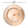 thumbnail image 3 of Simply Elegant Stripe Etched Plastic Charger Plate | Service Plate for Parties, Dinner, Weddings, Quinceaneras and Events | 13 inch Diameter | Rose Gold- Gloss Finish | Set of 24, 3 of 11
