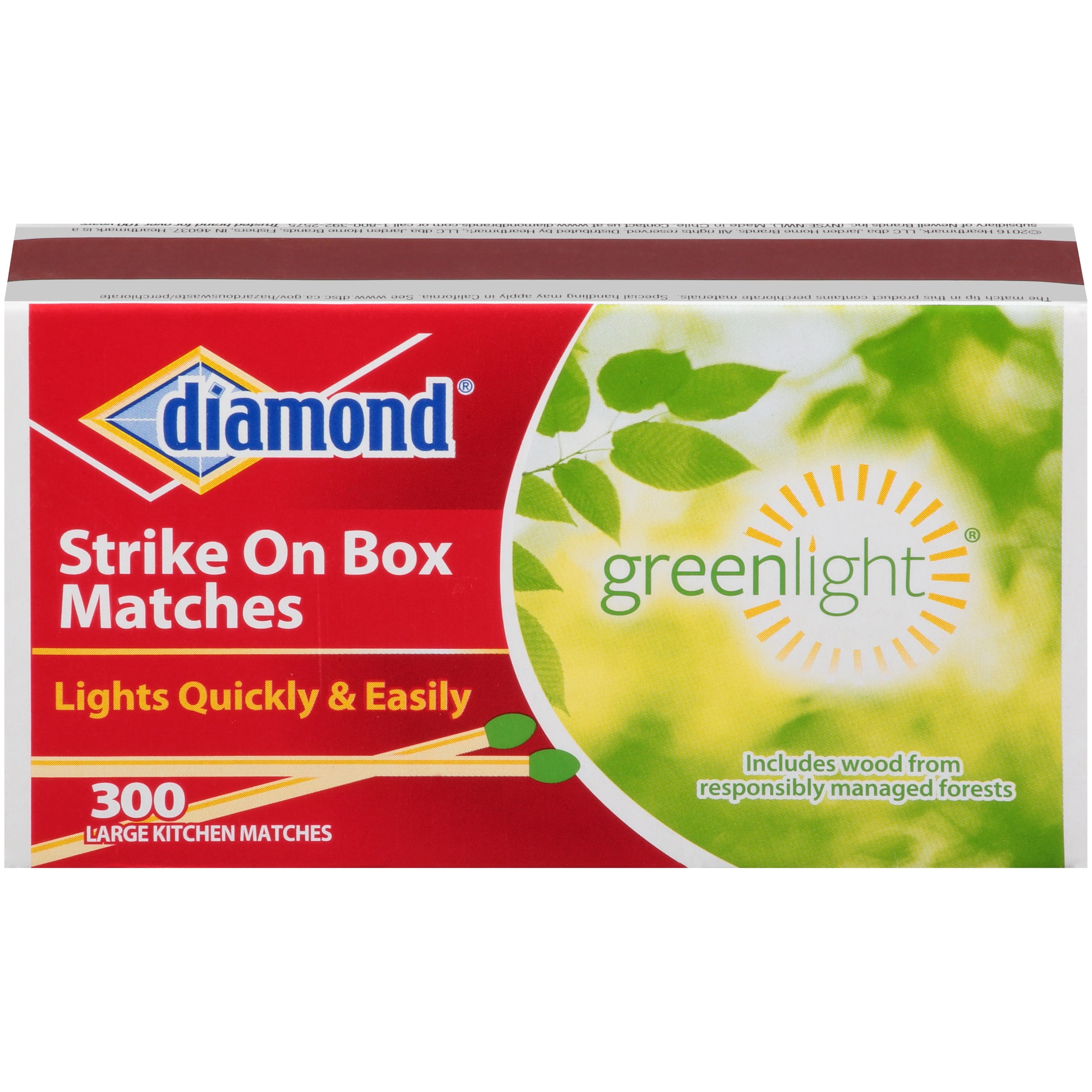 Diamond Matches, Large Strike On Box Matches, 300 Ct