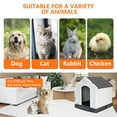 thumbnail image 5 of ZENSTYLE 32" Large Dog House Insulated Waterproof Pet Kennel Shelter Indoor Outdoor, Gray, 5 of 9