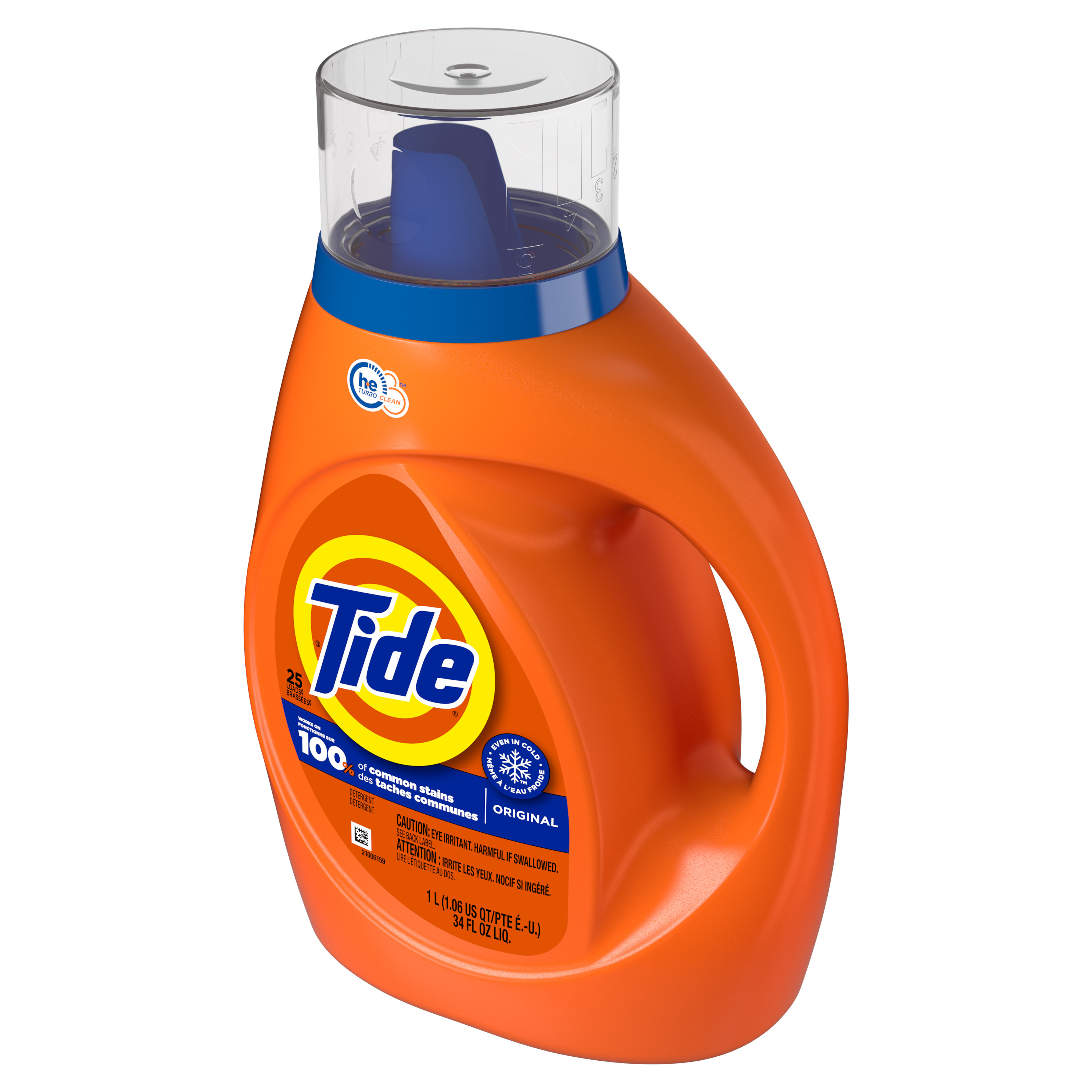 Tide Laundry Detergent Liquid with 6X Boosted Cleaning Power, Original Scent, 32 fl oz, 25 Loads