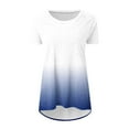 thumbnail image 3 of Otvok T-Shirt for Women's Fashion Summer Tops Round Neck Leisure Short Sleeve Gradient-Color Blouses, 3 of 6