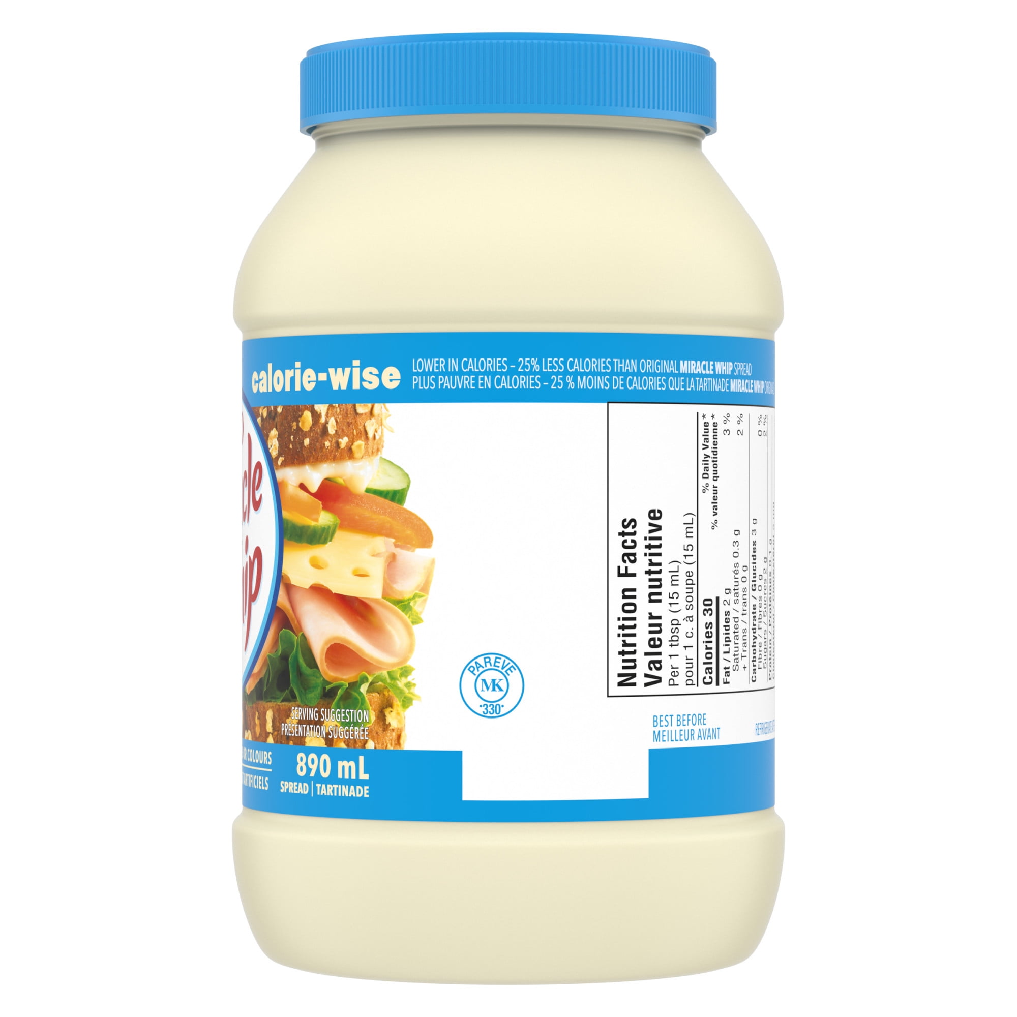 Miracle Whip Calorie Wise Spread, 890mL