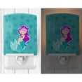 thumbnail image 2 of Beach Mermaid Purple Hair Ceramic Night Light, 2 of 2