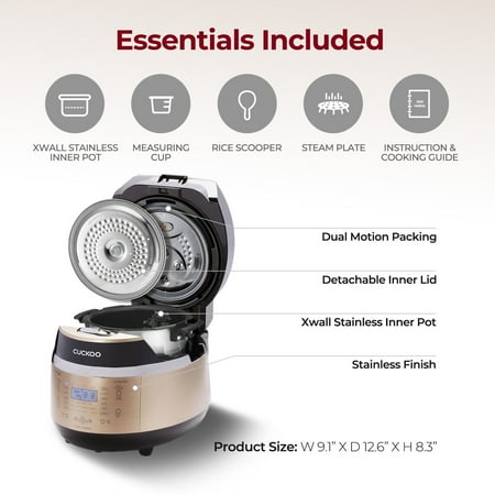 CUCKOO ELECTRONICS - Cuckoo 3 Cup Multifunctional Induction Heating Pressure Rice Cooker & Warmer CRP-EHSS0309FG - Copper