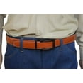 thumbnail image 2 of Marshal Men's Genuine Leather Ratchet Dress Belt With Automatic Buckle Tan Buckle4, 32", 2 of 9