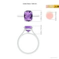 thumbnail image 4 of ANGARA Natural Prong-Set Cushion 2.7 ct Amethyst Solitaire Ring in 925 Sterling Silver for Women (Size-10x8mm) | February Birthstone, Anniversary, Jewelry Gift for Women | Natural Amethyst Ring, 4 of 8