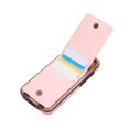 thumbnail image 2 of Wallet Back Case for iPhone 15 with Wrist Strap, Stylish Magnetic Card Holder Finger Ring Kickstand PU Leather Lanyard Shockproof Slim Phone Case Cover for iPhone 15, Pink, 2 of 7