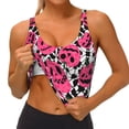 thumbnail image 3 of Gukieu Halloween Pumpkins Print Women's Sports Vest, Low-neck U-shaped Removable Pad Sports Bra for Yoga, Exercise, Dance-Small, 3 of 8