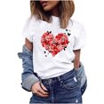 thumbnail image 3 of ICHUANYI Clearance Women Bicycle T-shirt Summer Casual Tops Korean Harajuku Style Graphic Tops(White, XL) ICHUANYI WER2023081007472, 3 of 9