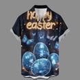 thumbnail image 1 of Ceisia Men's Loose Short Sleeve Printed Casual Shirt with Chest Pocket Black XXXXXL Gifts, 1 of 4