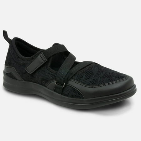 

Apex A600w Orthopedic Mesh Mary Jane Women s Casual Shoe In Black