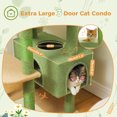 thumbnail image 3 of PAWZ Road 72 inch Large Cat Tree Tower with Sisal Scratching Posts and 2 Condos for Indoor Cats Green, 3 of 9