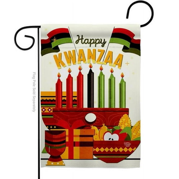 Ornament Collection G192719-BO 13 x 18.5 in. Gather Kwanzaa Black History Double-Sided Decorative Vertical Garden Flags - House Decoration Banner Yard Gift