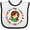 White and Black, variant on Inktastic Autism Awareness Girl Girls Baby Bib
