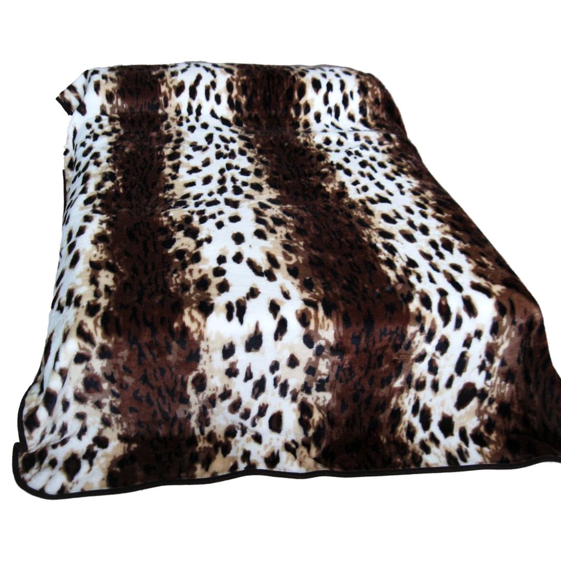 College Covers Throws Leopard Print Huge Raschel Throw Blanket, Bedspread, 86" x 63"