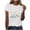 #01 White, variant on Busydd T Shirts for Women Trendy Crew Neck Print Graphic Tees Casual Summer Short Sleeve Going Out Tops M