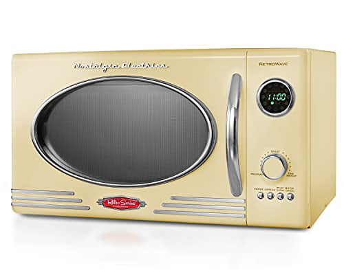 Nostalgia RMO4RR Retro 0.9 Cubic Foot 800 Watt Countertop Microwave Oven Red for sale online 