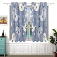 thumbnail image 2 of Many Seals Curtains Grommet Black Out 54 Inch Length Curtain Drapes for Bedroom Living Room 2 panels set, 2 of 5