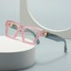 thumbnail image 3 of Gafas de luz azul oversize para mujer. Gafas de ordenador cuadradas y gruesas a la moda. Gafas que no son negras, 3 of 3