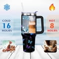 thumbnail image 2 of Butterfly Tumbler with Lid and Straw, Stainless Steel 40oz Tumbler with Handle, Butterfly Travel Coffee Mug Water Bottle, Butterfly Gifts Cups for Women and Girls, 2 of 5