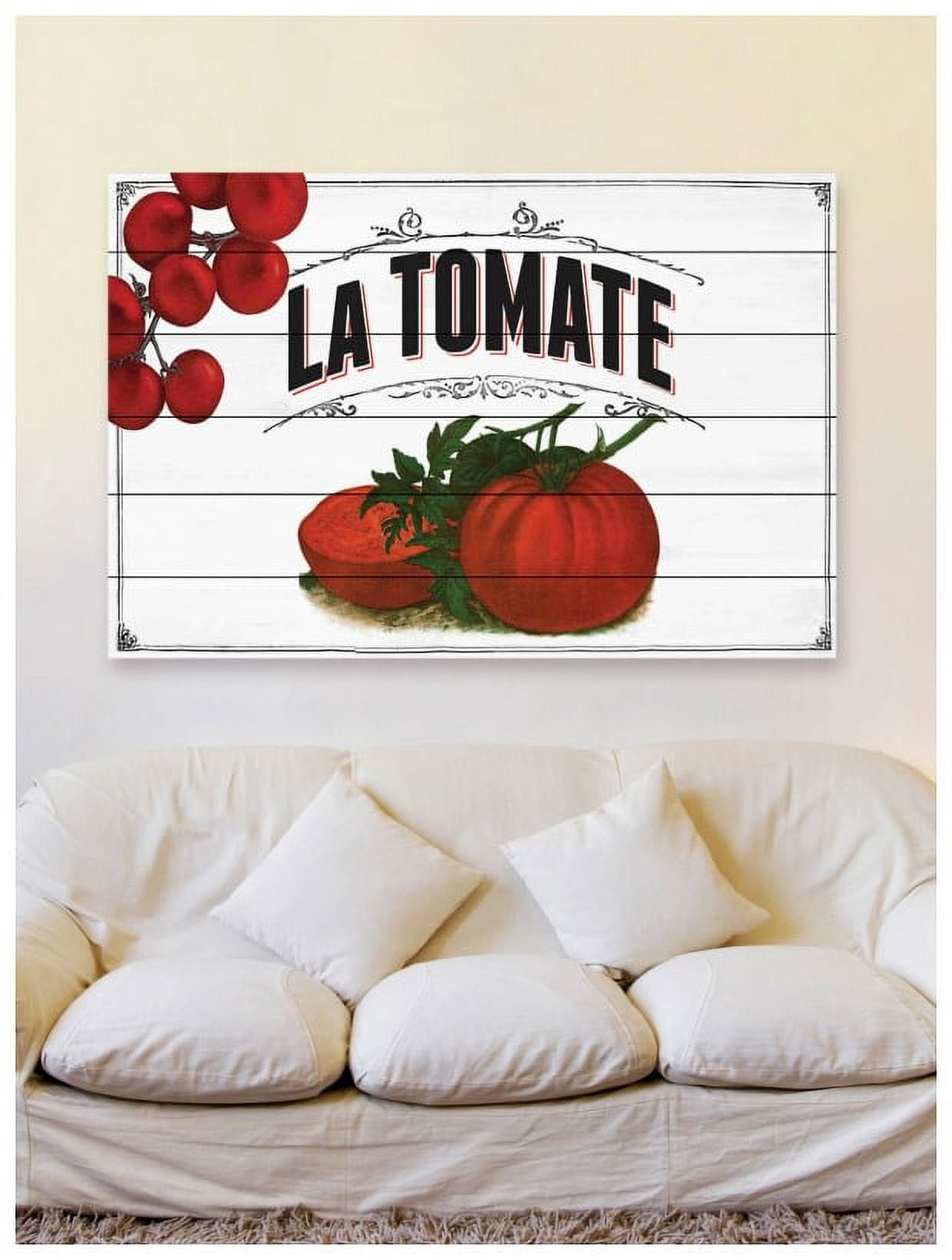 Marmont Hill "French Produce Tomato" Painting Print on White Wood