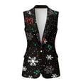 thumbnail image 2 of Uorisanigo Christmas Snowflake Vests for Women Open Front Women's Sleeveless Vest Blazer Lightweight Blazer Vest Elegant Outerwear Size 4XL, 2 of 7