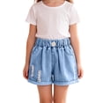 thumbnail image 5 of Lullu Girls Denim Shorts Summer Casual Pull On Lightweight Jean Shorts, Blue, Sizes 2-15, 5 of 5
