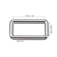 thumbnail image 2 of Unique Bargains 31x15mm Rectangle Buckles Zinc Alloy Silver Tone 8Pack, 2 of 5