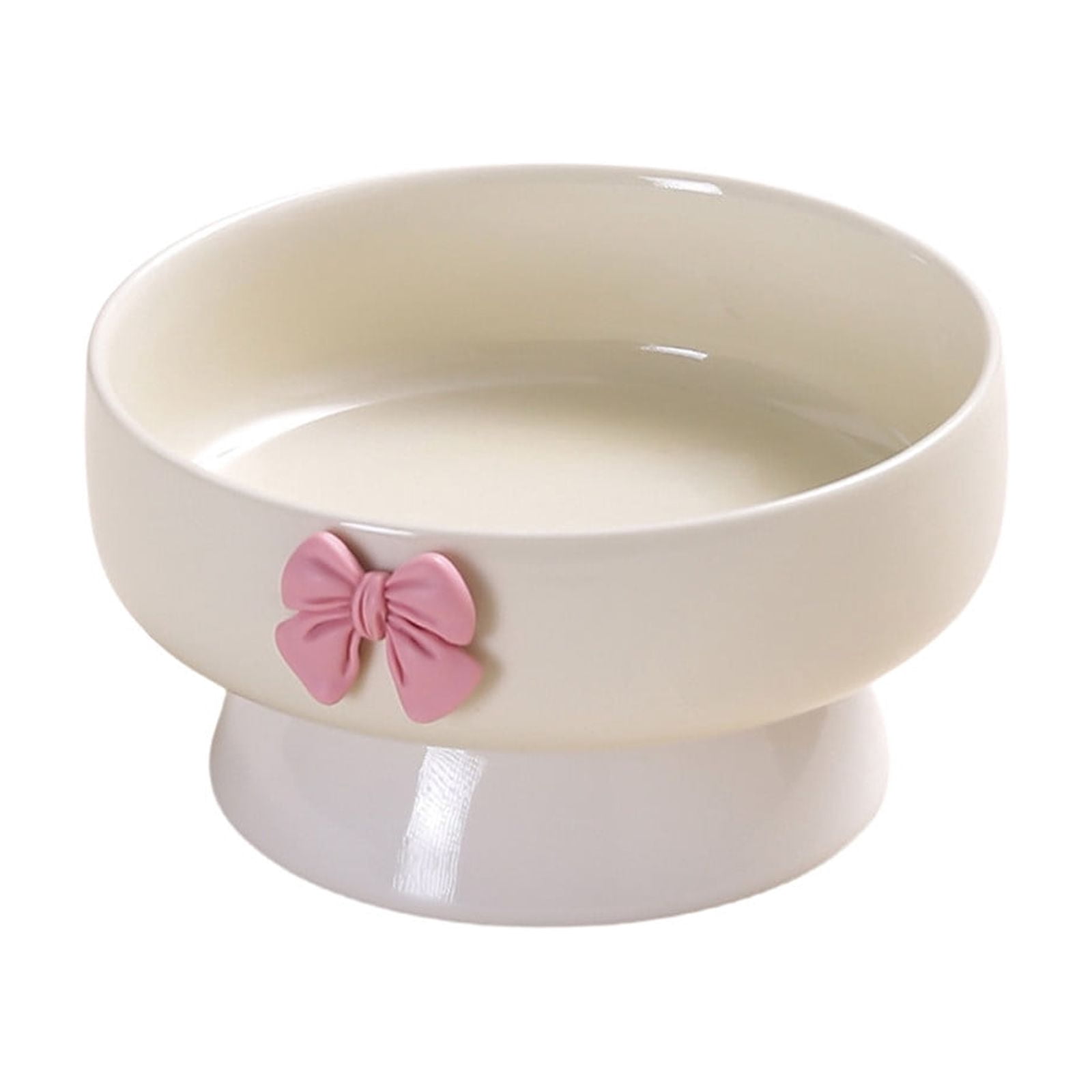 PONPRNGY Ceramic Bowls, Elevated cat Bowl, Anti-Vomiting, Whisker Friendly Raised Bowl, Easy to Clean, Non-Slip, Suitable for Small s