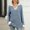 Blue, variant on DAFPZW Women's Contrast Collared Shirts Casual Long Sleeve Ribbed Fall Tops Lightweight Tunic Sweaters